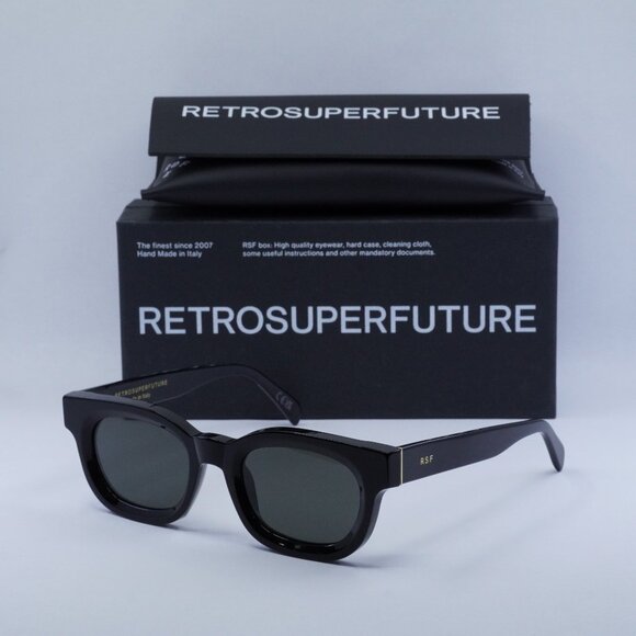 Final Price! RetroSuperFuture SEMPRE BLACK DEJ Sunglasses - Picture 1 of 9